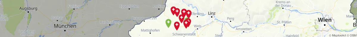 Kartenansicht für Apotheken-Notdienste in der Nähe von Altschwendt (Schärding, Oberösterreich)